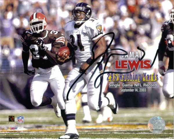 JAMAL LEWIS SIGNED 8x10 PHOTO