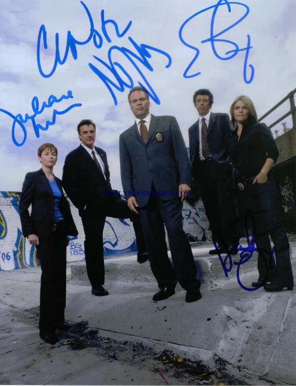 LAW AND ORDER CAST SIGNED 8x10 PHOTO