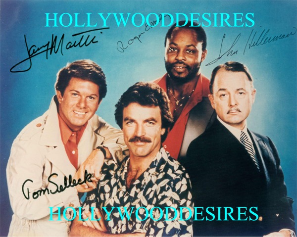 MAGNUM PI CAST SIGNED 8x10 PHOTO
