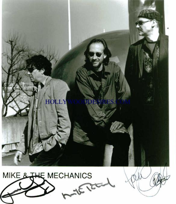 MIKE AND THE MECHANICS SIGNED 8x10 PHOTO