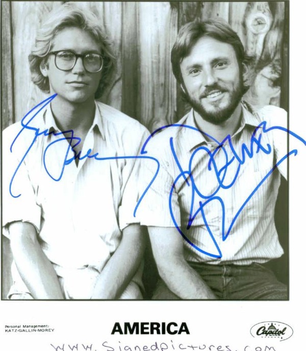 AMERICA BAND SIGNED 8x10 PHOTO