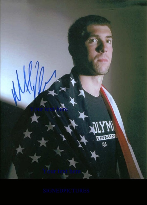 MICHAEL PHELPS SIGNED 8x10 PHOTO