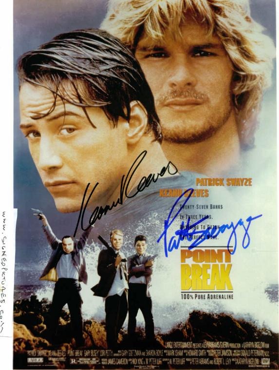 POINT BREAK CAST SIGNED 8x10 PHOTO