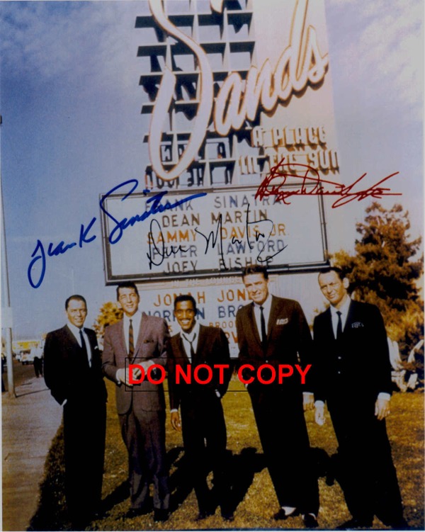 THE RAT PACK CAST SIGNED 8x10 PHOTO
