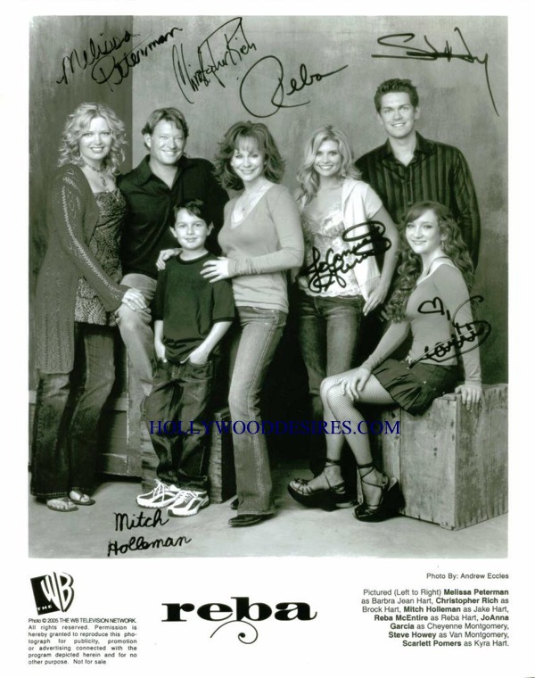 REBA CAST SIGNED 8x10 PHOTO