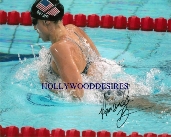 AMANDA BEARD SIGNED 8x10 OLYMPICS PHOTO