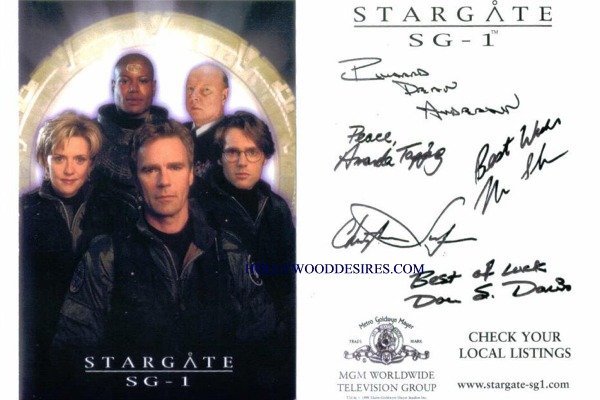 STARGATE SG-1 CAST SIGNED 6x9 PROMO PHOTO
