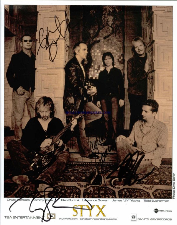 STYX GROUP SIGNED 8x10 PROMO PHOTO
