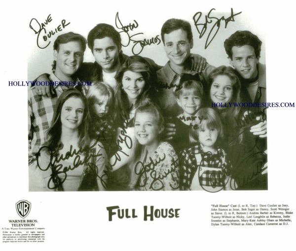 FULL HOUSE CAST SIGNED 8x10 PHOTO