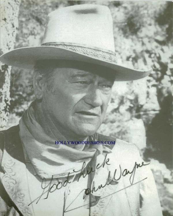 JOHN WAYNE AUTOGRAPHED 8x10 PHOTO