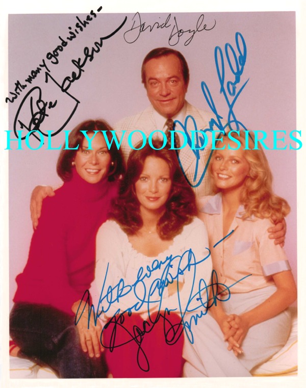CHARLIES ANGELS CAST SIGNED 8x10 PHOTO