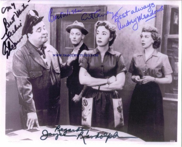 THE HONEYMOONERS CAST SIGNED 8x10 PHOTO
