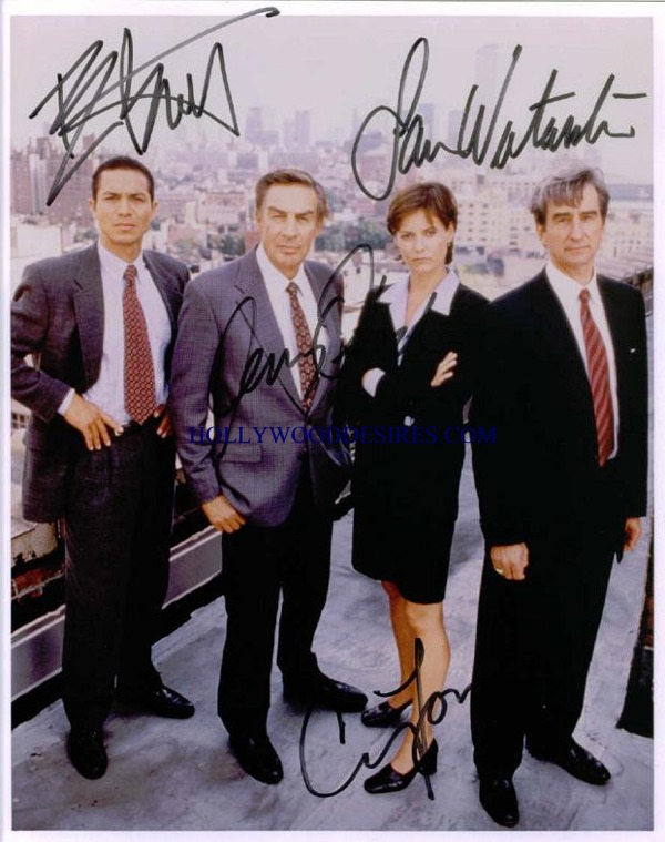 LAW AND ORDER CAST AUTOGRAPHED 8x10 PHOTO