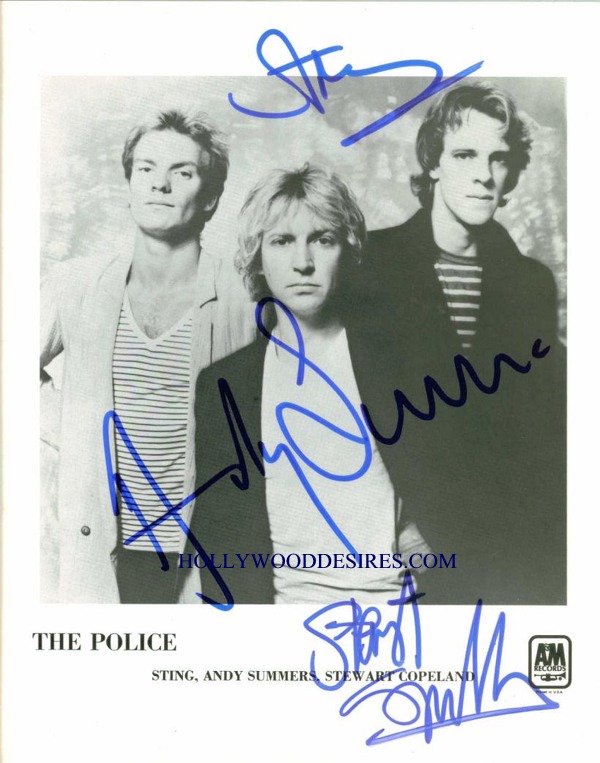 THE POLICE GROUP SIGNED 8x10 PHOTO