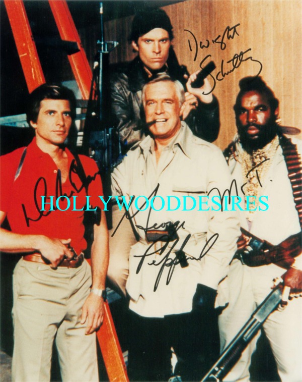 THE A-TEAM CAST SIGNED AUTOGRAPHED 8x10 PHOTO