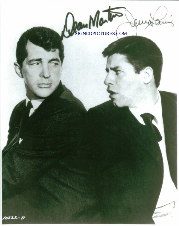 DEAN MARTIN AND JERRY LEWIS SIGNED 8x10 PHOTO