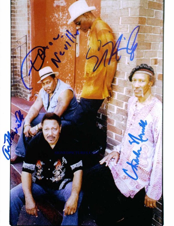 THE NEVILLE BROTHERS CAST SIGNED 8x10 PHOTO