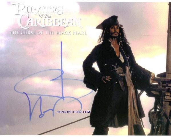 JOHNNY DEPP AUTOGRAPHED 8x10 PHOTO