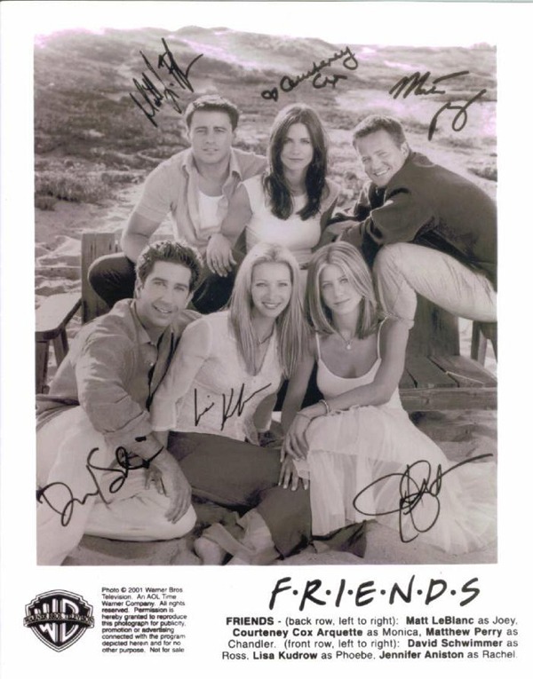 FRIENDS CAST AUTOGRAPHED 8X10 PROMO PHOTO