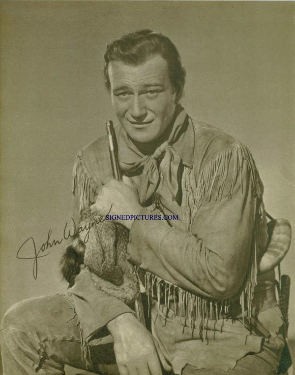 JOHN WAYNE AUTOGRAPHED 8x10 PHOTO