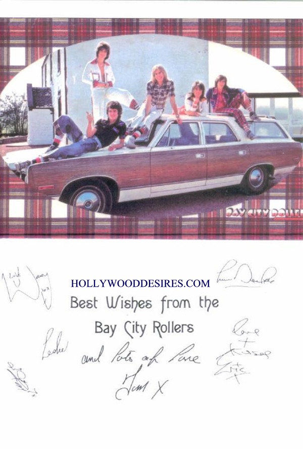 THE BAY CITY ROLLERS SIGNED 6x9 PHOTO