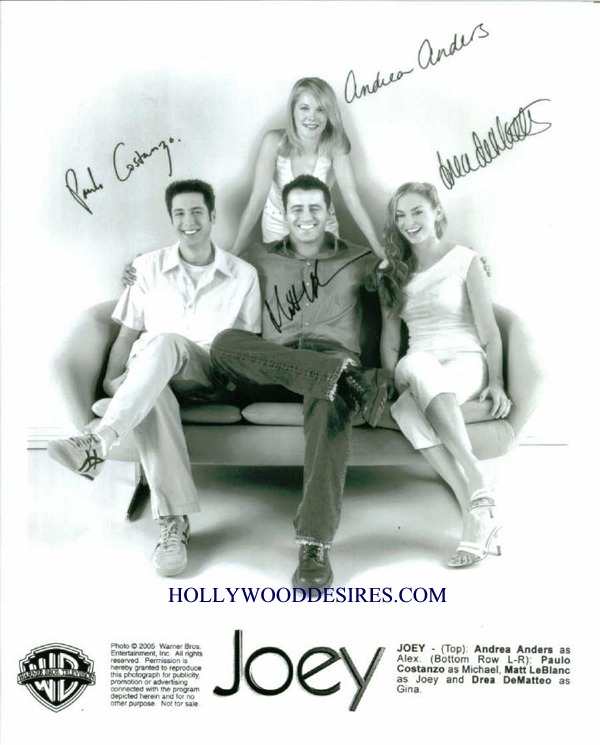 JOEY CAST SIGNED 8x10 PROMO PHOTO
