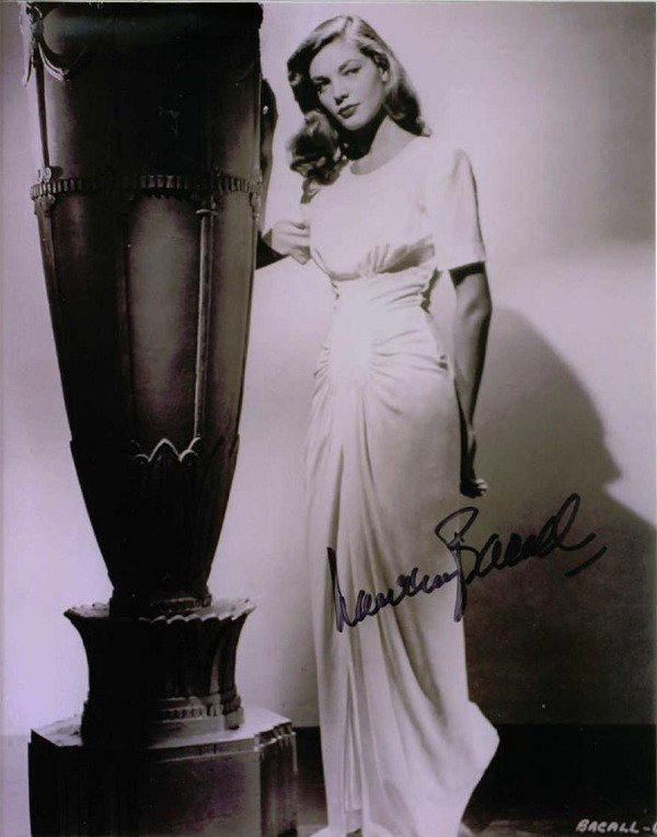 LAUREN BACALL SIGNED 8x10 PHOTO