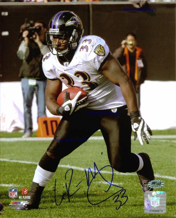 LERON MCCLAIN SIGNED AUTOGRAPHED PHOTO RAVENS
