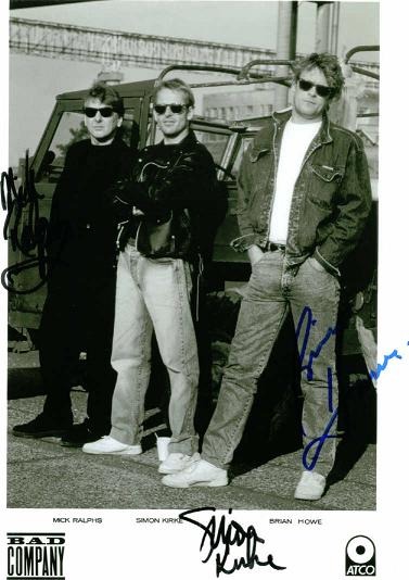 BAD COMPANY SIGNED 8x10 PHOTO   BAD COMPANY AUTOGRAPHED PROMO PHOTO