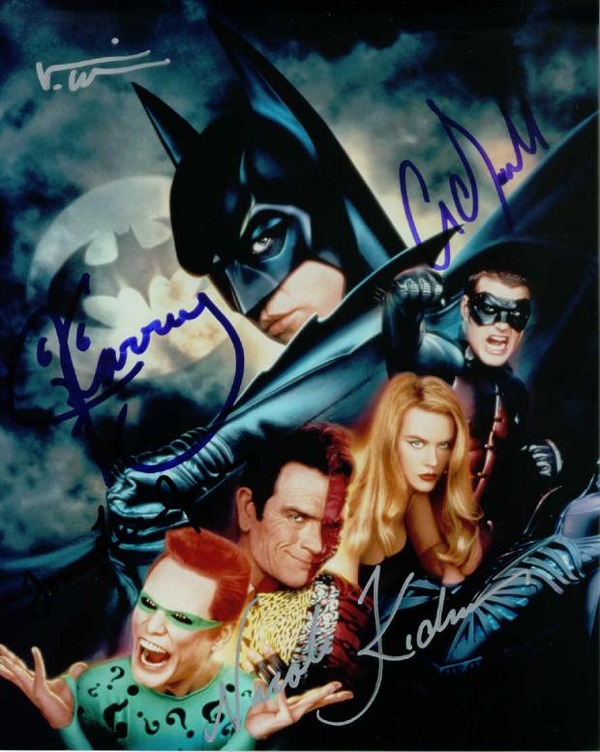 BATMAN CAST SIGNED 8x10 PHOTO