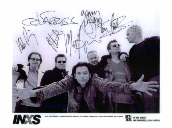 INXS GROUP SIGNED 8x10 PHOTO