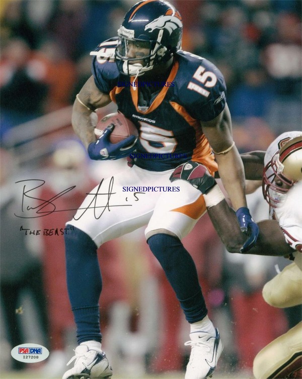 BRANDON MARSHALL THE BEAST SIGNED AUTOGRAPHED 8x10 PHOTO DENVER BRONCOS