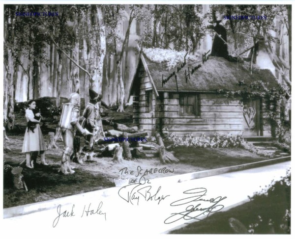 WIZARD OF OZ CAST SIGNED 8x10 PHOTO w MARGARET HAMILTON