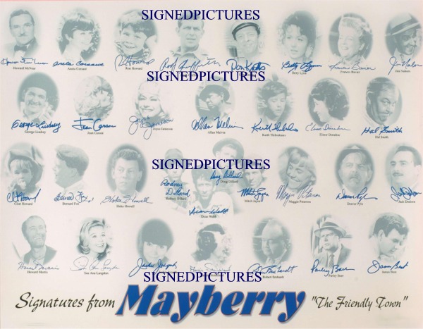 ANDY GRIFFITH SHOW CAST SIGNED AUTOGRAPHED 8x10 PHOTO MAYBERRY