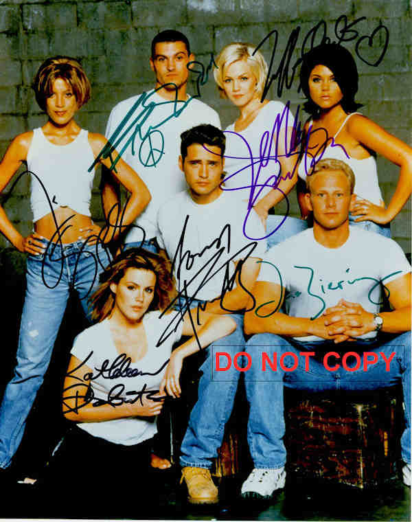 Beverly Hills 90210 cast signed autograph 8X10 photo by all