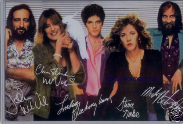 FLEETWOOD MAC SIGNED AUTOGRAPHED 6x9 PROMO PHOTO
