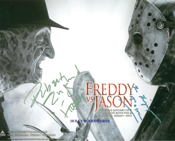 FREDDY VS JASON CAST SIGNED AUTOGRAPHED 8x10 PHOTO