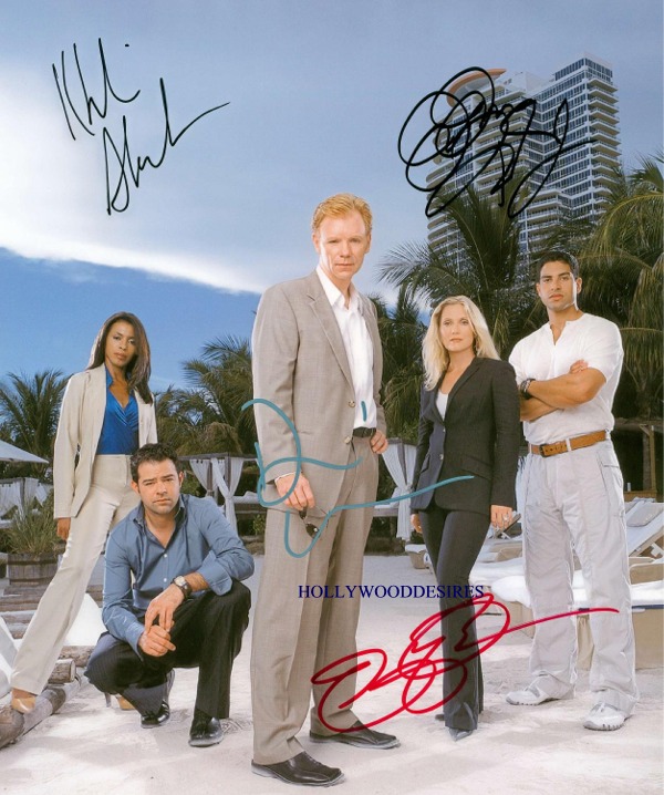 CSI MIAMI CAST 4 SIGNED AUTOGRAPHED 8x10 PHOTO