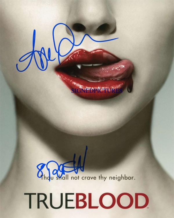 TRUE BLOOD CAST SIGNED AUTOGRAPHED 8x10 PHOTO  ANNA PAQUIN & RUTINA WESLEY