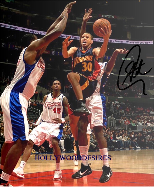 STEPHEN CURRY SIGNED AUTOGRAPHED 8x10 PHOTO