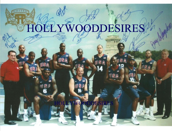2008 TEAM USA OLYMPIC BASKETBALL TEAM SIGNED AUTOGRAPHED 8x10 PHOTO