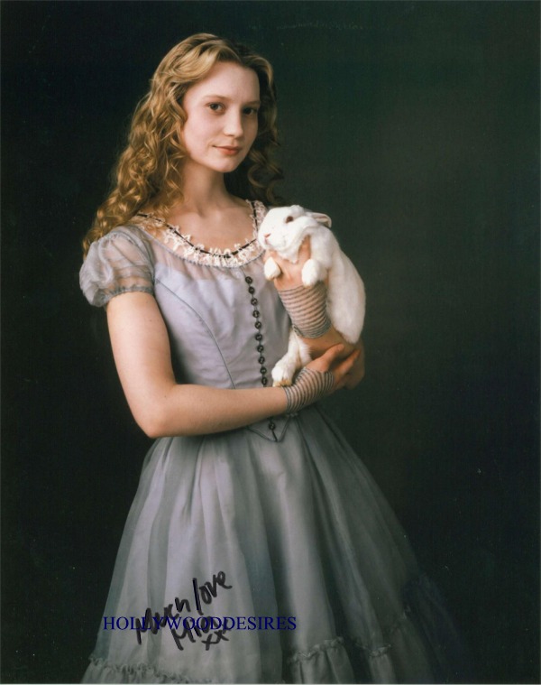 MIA WASIKOWSKA SIGNED AUTOGRAPHED 8x10 PHOTO ALICE IN WONDERLAND