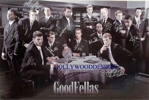 2009-10 DUKE BLUE DEVILS BASKETBALL TEAM SIGNED AUTOGRAPHED 8x10 PHOTO