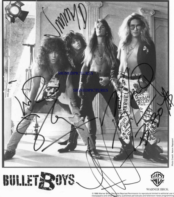 THE BULLET BOYS GROUP SIGNED 8x10 PHOTO