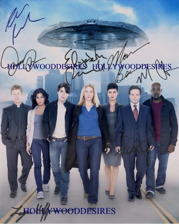 V CAST SIGNED AUTOGRAPHED 8x10 PHOTO BY ALL 7 MORENA BACCARIN SCOTT WOLF ELIZABETH MITCHELL GRETSCH