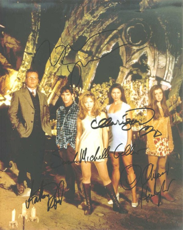 BUFFY THE VAMPIRE SLAYER 5 CAST SIGNED 8x10 PHOTO