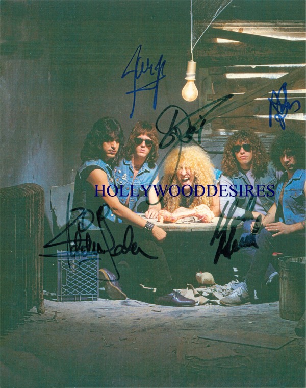 TWISTED SISTER GROUP BAND SIGNED AUTOGRAPHED 8x10 PHOTO DEE SNIDER +