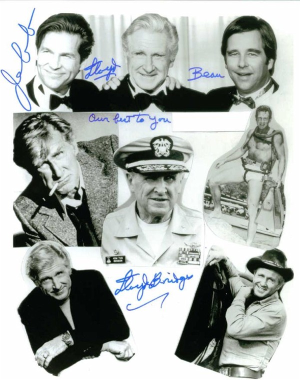 JEFF, LLOYD AND BEAU BRIDGES SIGNED 8x10 PHOTO