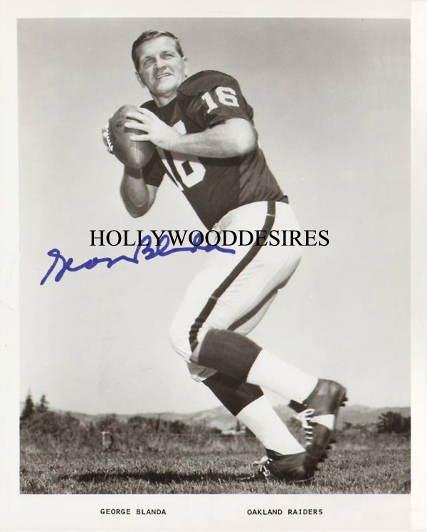 GEORGE BLANDA SIGNED AUTOGRAPHED 8x10 PHOTO OAKLAND RAIDERS