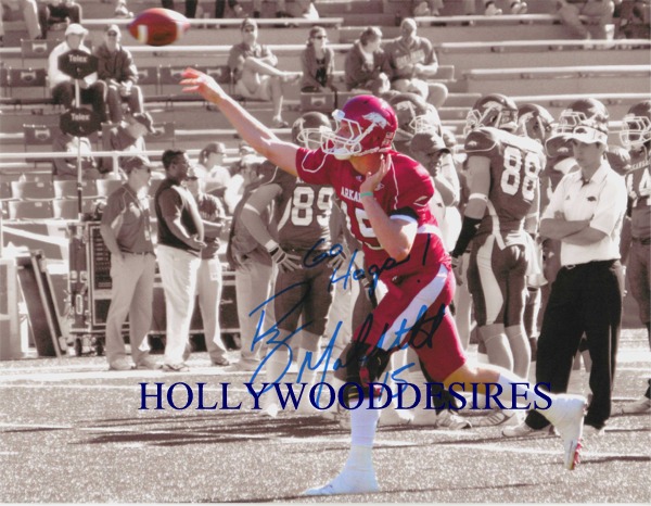 RYAN MALLETT SIGNED AUTOGRAPHED 8x10 PHOTO ARKANSAS RAZORBACKS QB